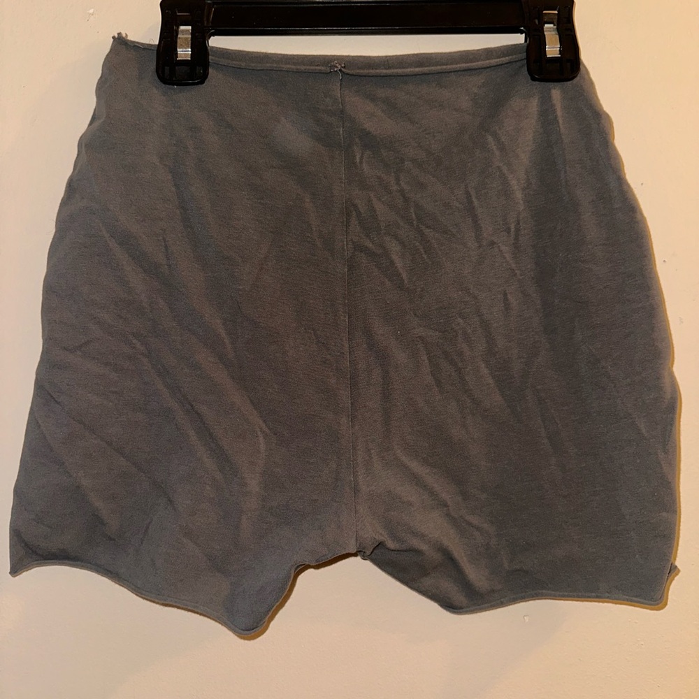 Skims raw edge shorts in grey